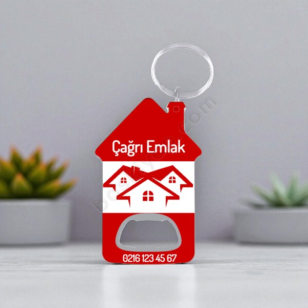 Ev Şekilli Metal Açacak Anahtarlık Tasarımı-2 online tasarla