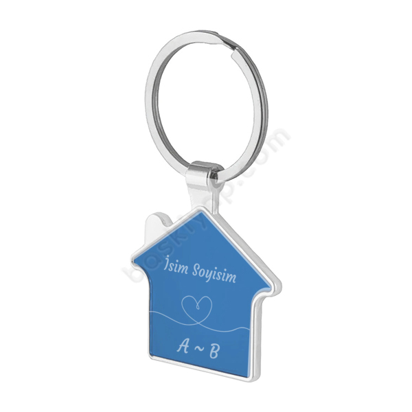 Ev Şeklinde Anahtarlık - Lacivert Kendin Tasarla | 15924 online tasarla