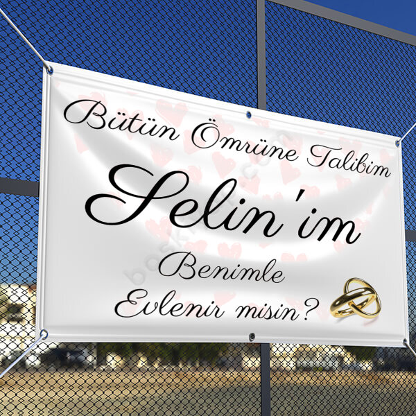 Evlilik Teklifi Branda Baskısı Tasarım 3 online tasarla