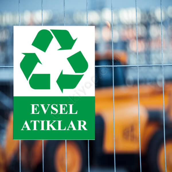 Evsel Atıklar Levhası online tasarla