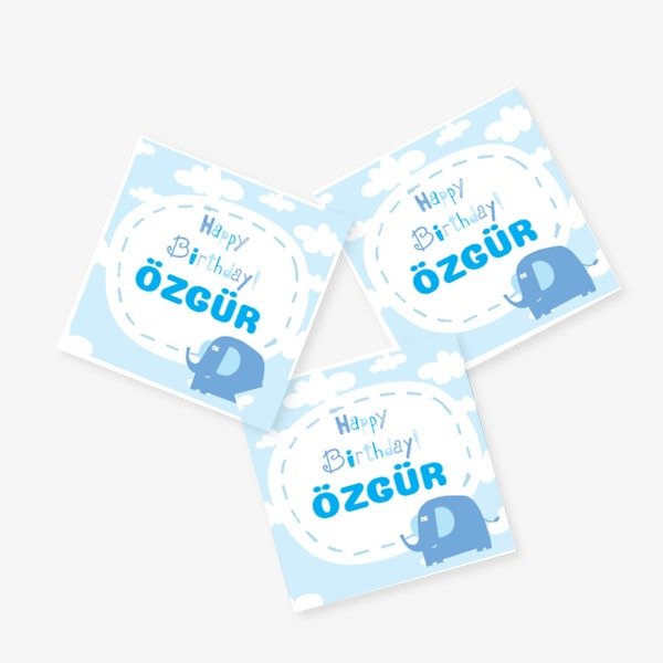 Filli Doğum Günü Etiketi online tasarla