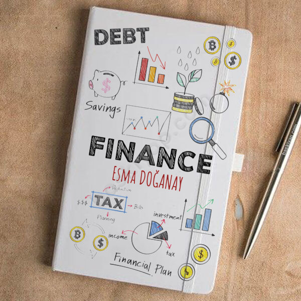 Finans Tasarımlı Beyaz Defter Ajanda online tasarla