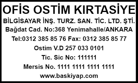 Firma Kaşesi 8 online tasarla