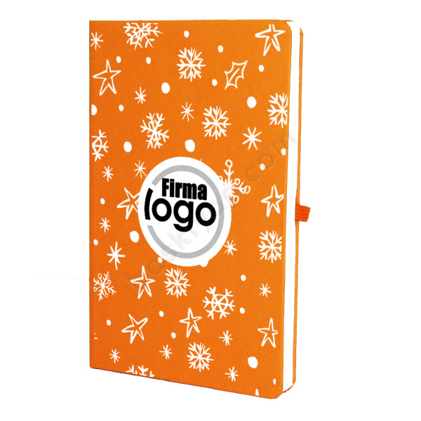 Firmalara Özel Yılbaşı Tasarım Turuncu Ajanda Defter – Tarihsiz Çizgili Turuncu Ajanda/Defter 13X21Cm tasarımı