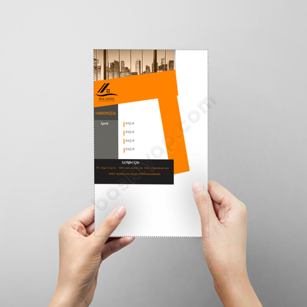 Firmaya Özel A5 Emlakçı Broşürü online tasarla
