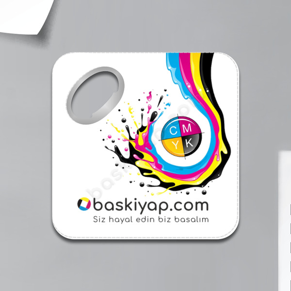 Firmaya Özel Kare Bardak Altlığı Magnet online tasarla