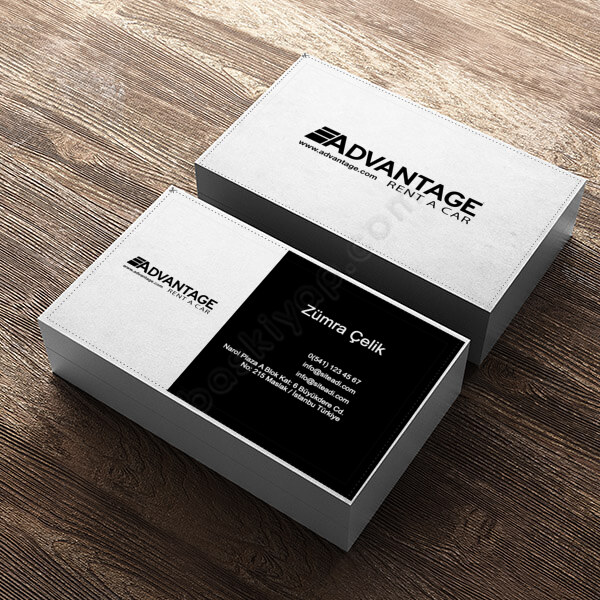 Firmaya Özel Rent A Car Siyah Temalı Kartvizit online tasarla