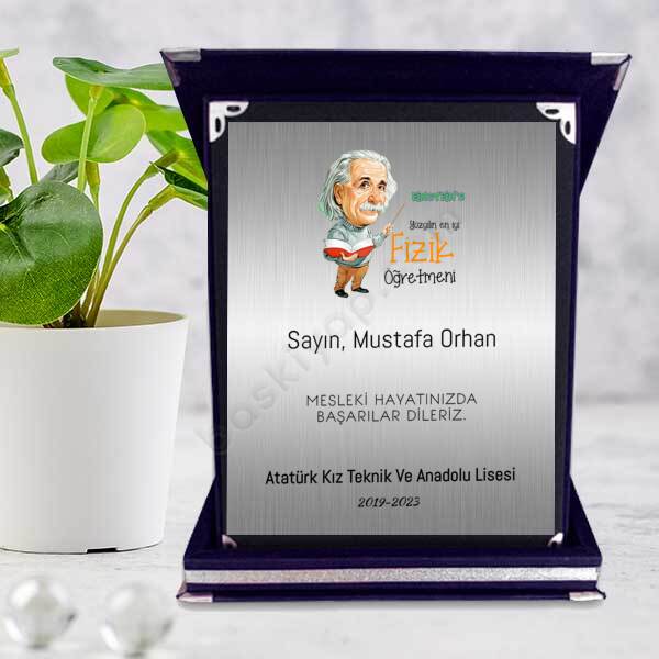 Fizik Öğretmenlerine Özel Lacivert Plaket online tasarla