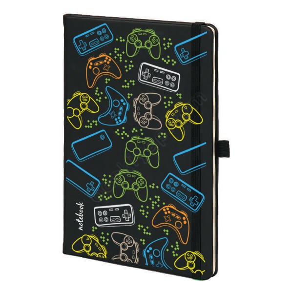 Gamer Tasarım Siyah Ajanda – Tarihsiz Siyah Ajanda / Defter tasarımı