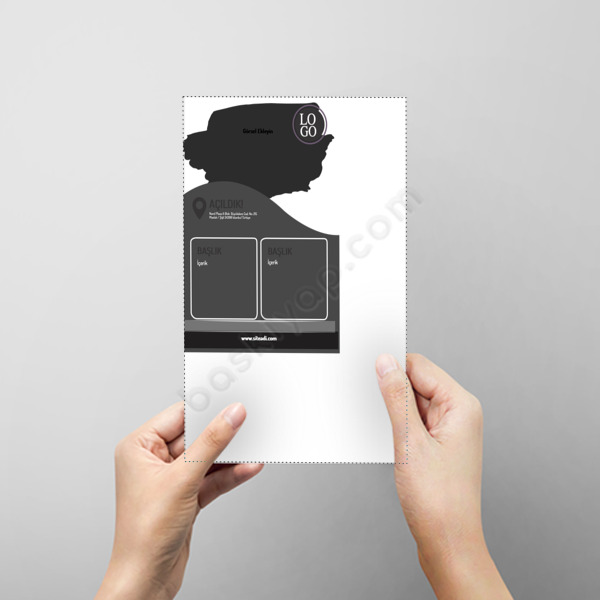 Geometrik Desenli A5 Broşür online tasarla