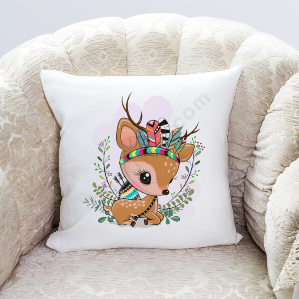 Geyik Tasarım Yastık online tasarla