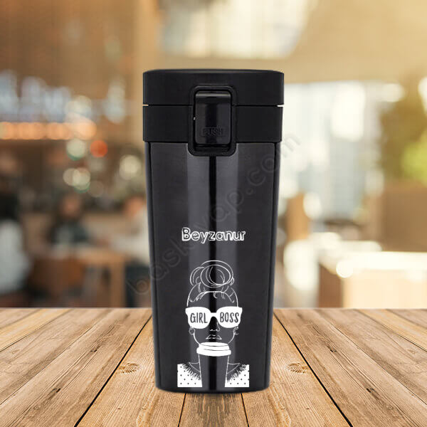 Gırl Boss Tasarımlı Vakumlu Çelik Termos online tasarla