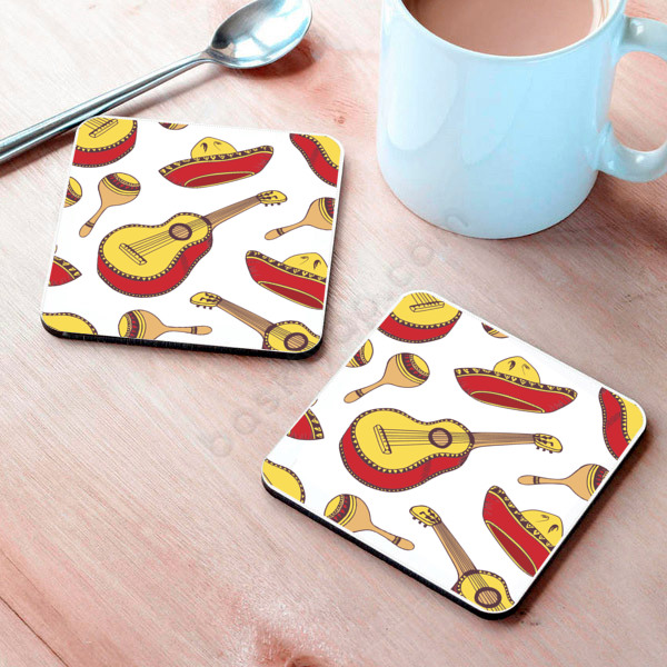 Gitar Tasarımlı Bardak Altlığı online tasarla