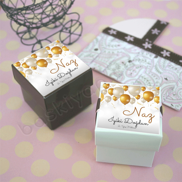 Gold Balonlu online tasarla