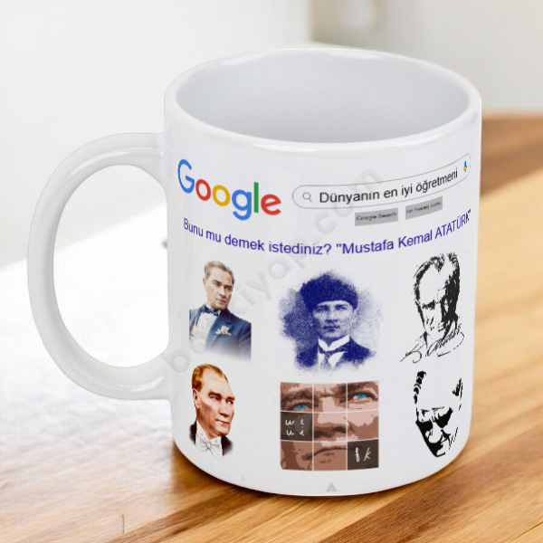 Google Arama Çubuklu Kendin Tasarla Baskılı Kupa online tasarla
