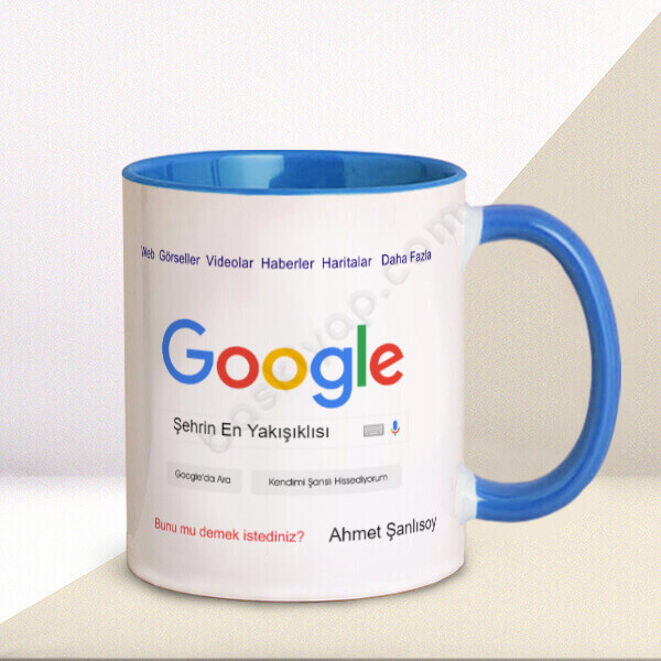 Google Tasarımlı Kupa Bardak online tasarla