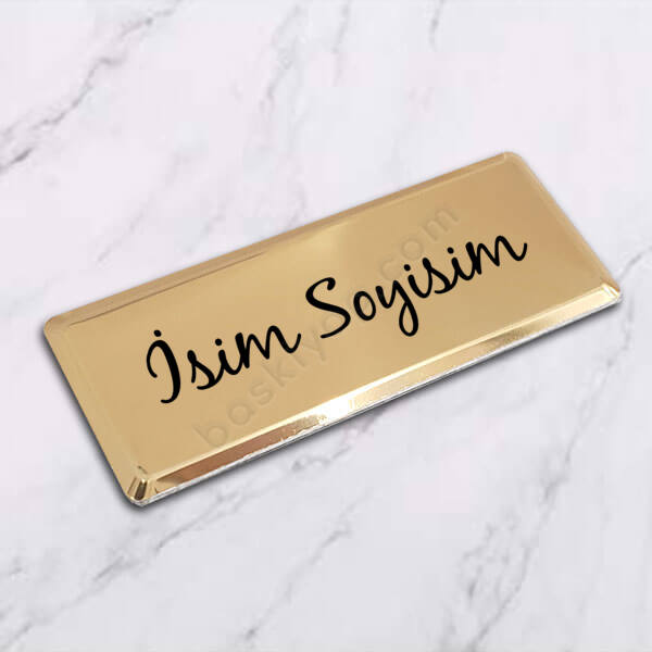 Görevli Yaka İsimliği Metal Altın online tasarla