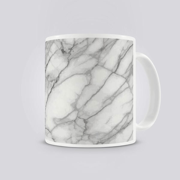 Gri Mermer Desenli Kupa Bardak online tasarla