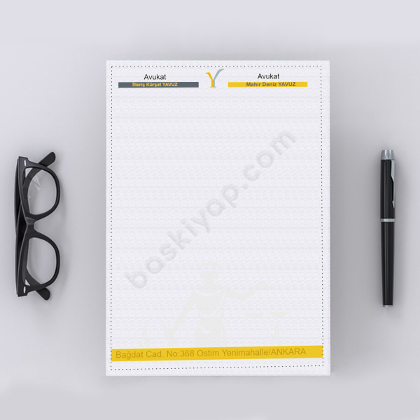 Gri Sarı Renkli Avukat Antetli Kağıdı online tasarla