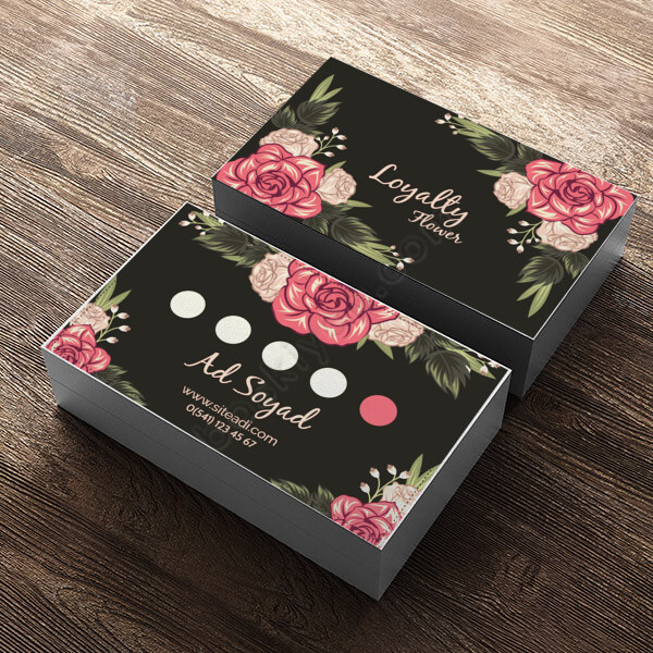 Gül Tasarımlı Çiçekçi-Peyzaj Kartviziti online tasarla