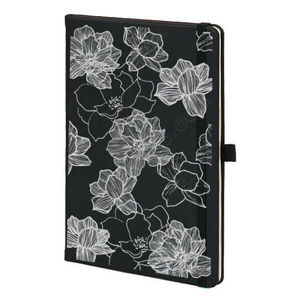 Güller Defter Ajanda – Tarihsiz Siyah Ajanda / Defter tasarımı