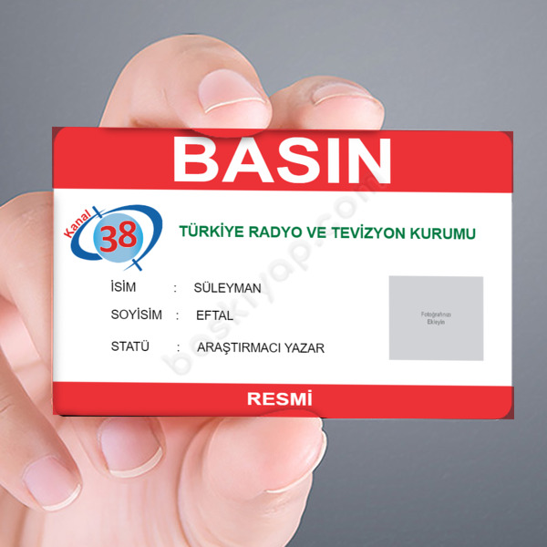 Haber Muhabiri Yaka Kartı online tasarla
