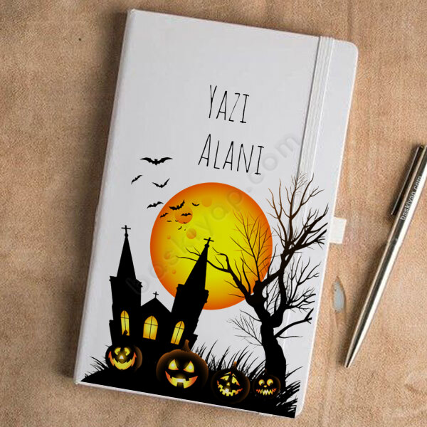 Halloween Tasarım Baskılı Ajanda online tasarla