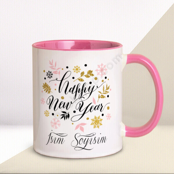 Kişiye Özel Happy New Year Tasarımlı Kupa online tasarla