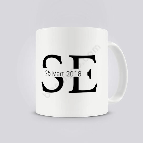 Harf Tarih Baskılı Kupa online tasarla