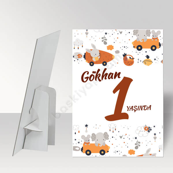 Hayvanlar Tasarımlı Ayaklı Pano online tasarla