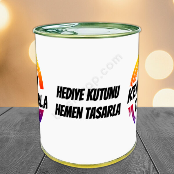 Hediye Konserve Kutusu Tasarla online tasarla
