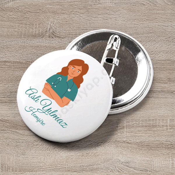 Hemşire Buton Rozet online tasarla