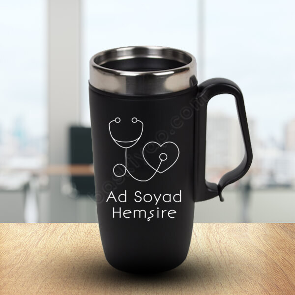 Hemşire Steteskop Termos Bardak online tasarla