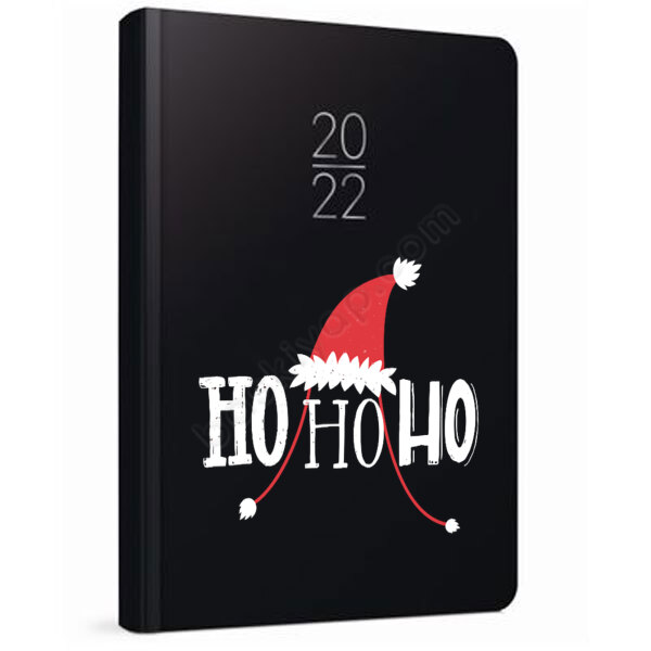 Ho Ho Ho Tasarımlı 2022 Siyah Ajanda online tasarla