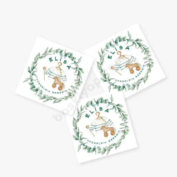 Hoşgeldin Bebeğim Temalı Etiket online tasarla