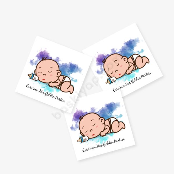 Hoşgeldin Bebek Sticker online tasarla