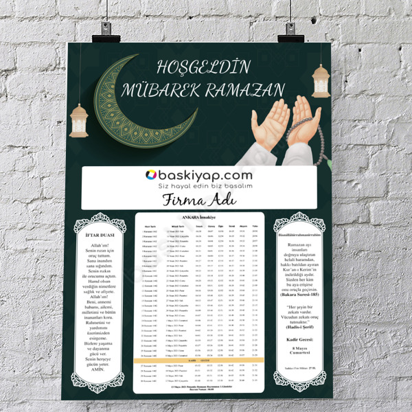 Hoşgeldin Mübarek Ramazan Temalı Kişiye Özel İmsakiye online tasarla