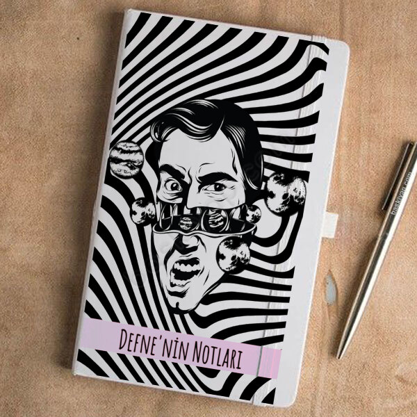 İçimdeki Gezegenler Tasarımlı Beyaz Ajanda online tasarla