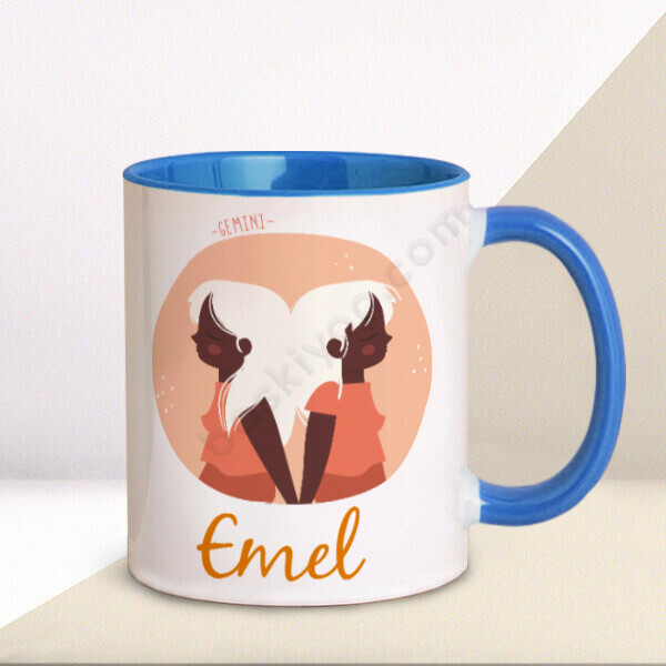 İkizler Burcu Tasarımlı Kupa Bardak online tasarla