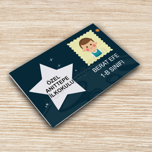 İlk Okul Anaokul Yaka Kartı online tasarla