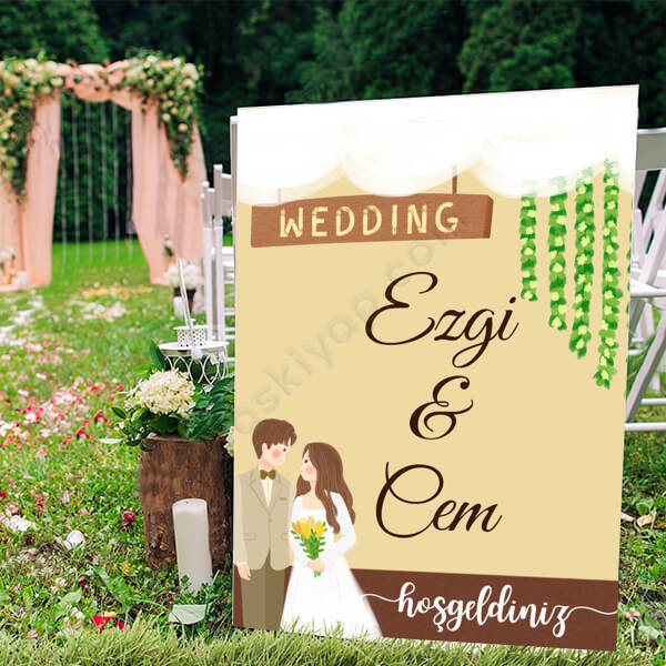 İllüstrasyon Tasarımlı Ayaklı Pano online tasarla