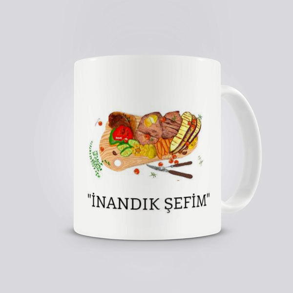 İnandık Şefim Baskılı Kupa online tasarla