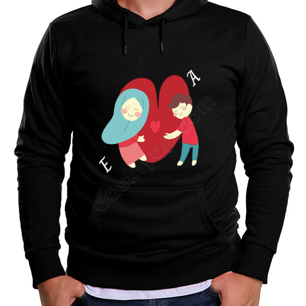 Tesettür Sweatshirt Siyah Kapşonlu online tasarla