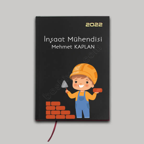İnşaat Mühendisi Tasarımlı Ajanda 2022 online tasarla
