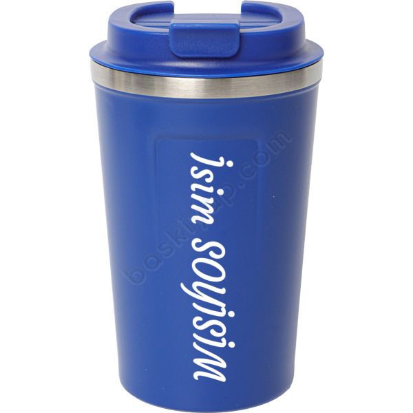 İsim Baskılı Lacivert Çelik Termos Kilitli Mug 380 Ml online tasarla