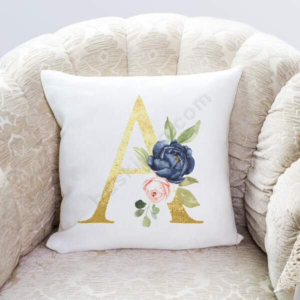 İsime Özel A Harf Baskılı Tasarım Yastık online tasarla