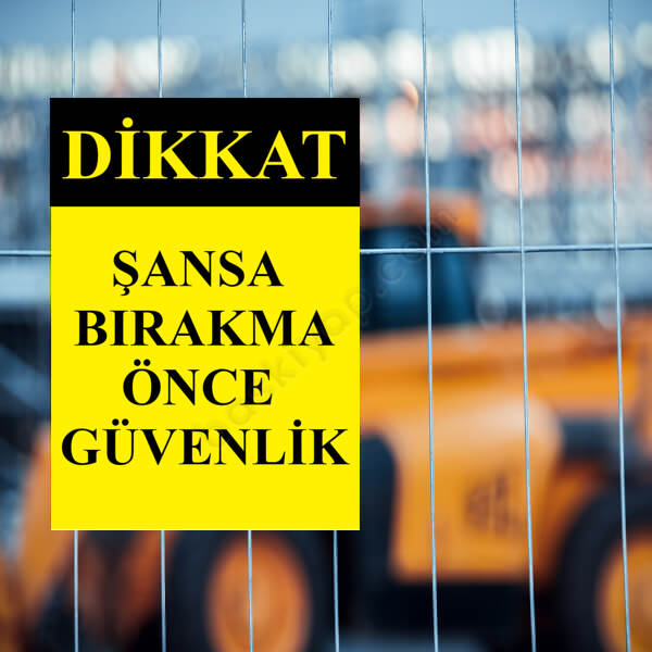 İşini Şansa Bırakma Levhası online tasarla