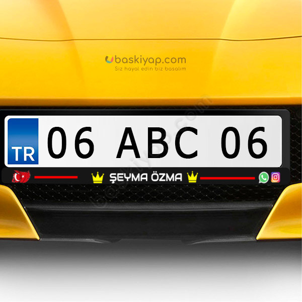 İsme Özel Araç Plakalık online tasarla