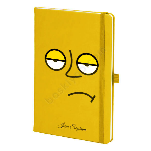 İsme Özel Emoji Temalı Baskılı Ajanda Defter online tasarla