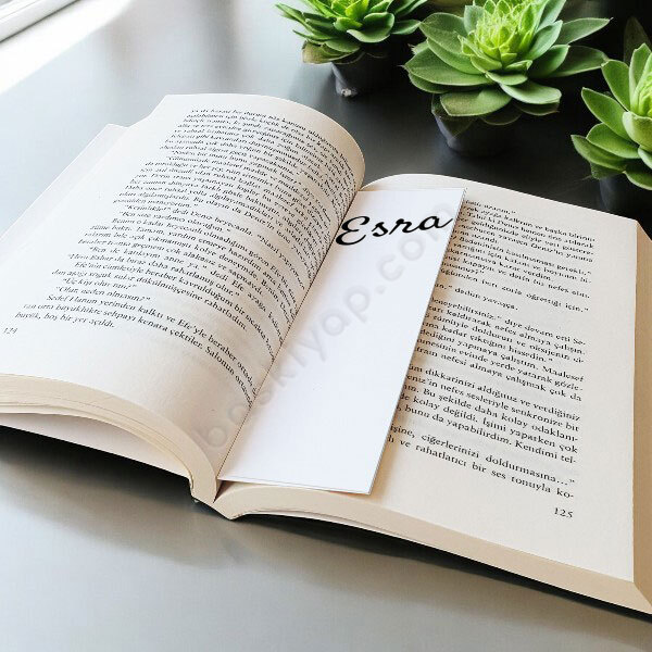 İsme Özel Kendin Tasarla Kitap Ayracı online tasarla